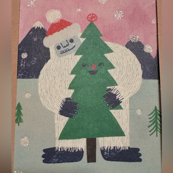 Hallmark Christmas Cards Featuring a Yeti & a Snowman - Picture 2 of 6